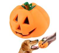 Juguetes chirriantes de Halloween para perros, juguete para perros con sonido de calabaza de Halloween, juguetes de sonido que hablan para mascotas, juguete masticable en forma de calabaza para