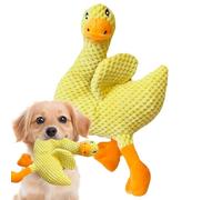 Juguetes chirriantes para perros, animales de peluche interactivos de pato - Juguetes de dentición para perros con chirriador - para razas pequeñas, medianas y grandes, mantener ocupado jugando al
