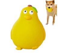 Juguetes chirriantes para perros de látex chirrido, gruñendo silent-puppy jugando cosas para la lengua sensorial divertida que aprieta juguetes, pequeños cogollos, bolas de látex amarillas
