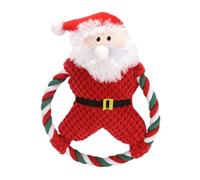 Juguetes chirriantes para perros de talla pequeña - Juguetes navideños de Papá Noel para perros masticables - Muñeca linda de dentición para cachorros para dormitorio de animales mayores talla pequeña