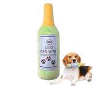 Juguetes Chirriantes para Perros | Forma de Botella de Vino Juego Divertido,Peluches Masticables Para Mascotas,Estimulación Mental Y Actividad Física Para Cachorros Y Enriquecimiento En Transportín