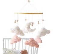 Juguetes colgantes para cuna, campanas de cama móviles con colgantes de peluche en forma de nube, colgante de de juguete en forma de nube, decoración de cochecito, decoración de cama, shower