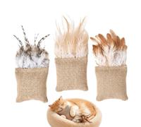 Juguetes Con Catnip 3 Piezas De Lino Natural Con Cascabel Para Mascotas De | Juguetes Teaser Divertidos Para Gatitos Para Enriquecimiento Ejercicio Gatito Pequeño Mediano Grande