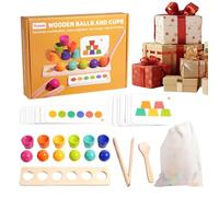 Juguetes con colores a juego - Juego de copa y pelota, juego de clasificación educativa, apilamiento et Cuentas de clip con atención al desarrollo de habilidades | Niños A partir de 3 años Chicos Me