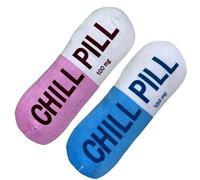 Juguetes con sonido para perros pequeños,Peluche con forma de píldora para jugar con cachorros,Juguete de Peluche para Masticar Perros | para Amantes de Mascotas, Adiestramiento, Casa, Oficina, Días