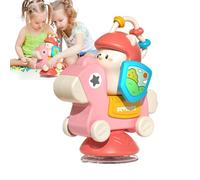 Juguetes de actividad de la silla alta, juguetes de silla alta con tazas de succión, Toy de bandeja de desarrollo de dibujos animados con taza de succión, Interactive Baby Tie Dentitud Chew Table Spin