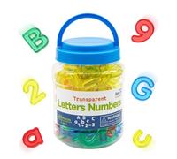 Juguetes de aprendizaje del abecedario Juego de Clasificar Mayúsculas y | Juguetes para aprender números transparentes para Niños Niñas Pequeños Lógica Concentración Paciencia Escu