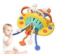 Juguetes De Arrastre Para Niños,Cubo De Juego Con Ventosas - Juguetes De Arrastre Sensorial - Para Niños Y Niñas 3+ Meses Coche Avión Trona De Navidad Relleno De Calcetines De Navidad Viajar