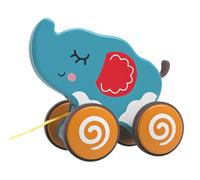 Juguetes de arrastre para niños de 1 año,Juguete de arrastre, Lindo juguete de empuje con forma de animal, Diversos estilos de juego, neumático silencioso, juguete educativo para caminar y equilibrar,