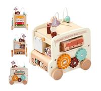Juguetes de autobuses educativos - 5 en 1 juguete forma autobús para niños | Actividades juego color y forma con bloques construcción, aprendizaje divertido par la escuela, Navidad, Jardín infantes