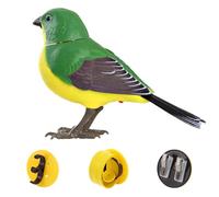 Juguetes de Aves Artificiales Animales realistas pájaros eléctricos Juguetes Decoraciones al Aire Libre,Haciendo Sonidos, Control de luz y Voz, de árboles, Interactivo para niños, tui