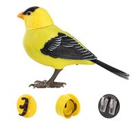 Juguetes de aves artificiales, decoraciones realistas para exteriores Juguetes interactivos para pájaros: creación de sonidos, gestión de luz y voz, adornos de árboles, juguetes interactivos para