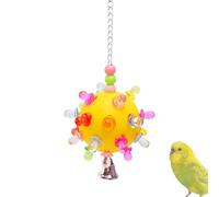 Juguetes de Aves para conuras, Juguetes de pájaros para Loros,Planet Design Juguete Colorido | Bola de perforación de aburrimiento en Relieve con Accesorios de Jaula de Campana para área de