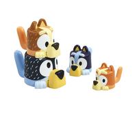 Juguetes de ba o TOMY Toomies Bluey - Vertedores familiares de Bluey - Figuras de Bluey que vierten agua, incluyendo Chilli Bandit Bingo y Bluey