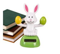 Juguetes De Baile Solar: ABS Power Power Dancing Toys | Figuras De Baile con Energía Solar, Lindo Conejito Que Sostiene Huevos Figuras De Baile De Tablero Solar, Juguete De Figura De para La