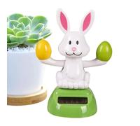 Juguetes de baile solares,Juguetes de danza de energía solar - Juguete creativo del tablero de instrumentos del conejo sosteniendo huevos | Decoraciones de escritorio de energía para automóviles