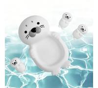 Juguetes De Bañera Foca - Forma de Foca de Goma Flotantes Seguros y Entretenidos - Juguetes Baño Sin Agujeros,para Niños Baño Interior Lavado Lavabo Hogar Y Casa Dentro del Agua