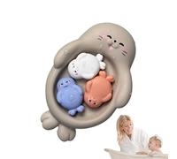Juguetes de Bañera para Bebé,4 Piezas Juguetes Flotantes para Baño | Actividad de aprendizaje Animales Fácil de agarrar 18 Meses Niños Niñas