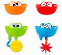 Juguetes de baño con caras divertidas