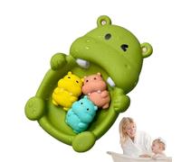 Juguetes de baño de animales para niños pequeños - Pack de 4 juguetes acuáticos flotantes para aprender en edad preescolar | Set de baño sensorial fácil de sostener para niños a partir de 18 meses |