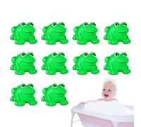Juguetes de baño de rana flotante: ranas de goma chirriantes para la bola de ducha de la bañera | 10pcs Mini Frog Set para la hora del baño para niños pequeños, juguetes para nadar, decoración del jar