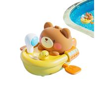Juguetes de baño para barcos | de tren en forma de animal con cuerda, juguete flotante para tirar, juguete de baño con salpicaduras de agua para niños, para baño, ducha, piscina, lago, exterior