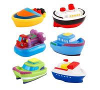 Juguetes De Baño para Barcos: Juego De Mini Barcos Flotantes De PVC De 3,4 Pulgadas, Borde Liso, Ligero, Colección De Figuras De Juegos Acuáticos, Juguetes De Entretenimiento para Bañera De Piscina |