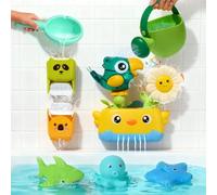Juguetes de baño para bebés de 1 a 3 años, juguetes de baño resistentes al moho para niños pequeños de 2 a 4 años con fomento interactivo de los sentidos