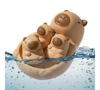 Juguetes de baño para niños | Capybara Animal Familia de Animales Juguetes de Bañera Flotante para Bebés | Capibara flotante educativo para piscina fiestas en la playa excursiones diversión al aire