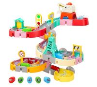 Juguetes de baño para niños pequeños, 51 piezas, tema de tráfico, juego de pista con ventosas, juguete de baño DIY para niños de 3 a 6 años, juego educativo de ducha para niños, niñas