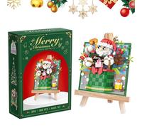 Juguetes de Bloques de Construcción, Santa Building Blocks Kit, Mini Modelo de Bloques de Construcción, 3D Juguetes de Bloques de Construcción, para decoración del hogar de Navidad Creativo Regalo