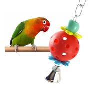 Juguetes de bolas de campana de loro: actividad de jaula rodante | pelota de juego colorida, de enriquecimiento de pájaros que hace ruido, accesorio de ejercicio para mascotas, de bola