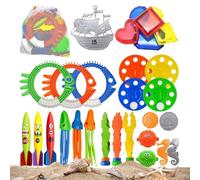Juguetes De Buceo Infantiles 34 Piezas Juego De Tesoro Submarino Hundido