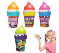 Juguetes de burbuja, solución de burbujas de perfume helado y 4 piezas, actividades de verano interactivas, juguetes sensoriales sin fugas para viajes de playa jardín