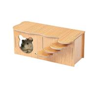 Juguetes de cabaña de hámster de madera, decoración de hábitat animal, casa de escondite de madera para animales pequeños, jaula de escondite de madera para animales pequeños, para Gerbille, hámster