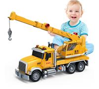 Juguetes de camin de gra de construccin de Wenbeier con un largo camin pesado de 15 """" con sonido y luz para nios nios pequeos de 3 4 5 6 6