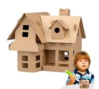 Juguetes de casa de papel para niños - Kit de manualidades de modelado creativo, juego de construcción creativo, proyecto de montaje colorido, actividad de aprendizaje práctica, arte para niños para