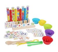 Juguetes de clasificación de colores - Juego educativo de cuentas con clip para contar, Aprendizaje de matemáticas Manipulativo Entrenamiento de habilidades motoras finas Ayuda interactiva para la ens