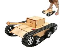 Juguetes De Coche Del Tanque | Montaje Manual Del Vehículo Del Tanque, Modelo De Robot Eléctrico, Pequeños Juguetes Científicos de Madera, Actividad de aprendizaje Educativo