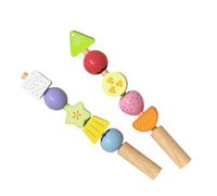 Juguetes de combinación de colores - Juego de desarrollo temprano, juguete apilable de perlas de madera con elementos de clasificación vibrantes para el hogar, el aula, el jardín de infantes, el