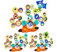 Juguetes de construcción de engranajes - Juego educativo de enclavamiento de 80 piezas, kit de construcción para actividades de aprendizaje STEM | Juego creativo motor fino para niños Chicos Rag