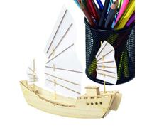 Juguetes de construcción educativa preescolar - Juego de bloques de construcción de barcos de madera, kit creativo de jardín de infantes | Cumpleaños Año Nuevo Escuela Guardería Niño Niñas Niño
