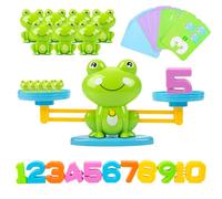 Juguetes de conteo de equilibrio de rana, juegos geniales de aprendizaje de matemáticas para niños y niñas, juguete educativo de números para preescolar, juguetes de conteo de equilibrio de ranas