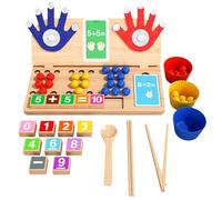 Juguetes de Conteo,Juego de Cuentas con Pinzas - Juguete de Contar y Clasificar por Colores,para niños de 3 años en adelante Aprendizaje de matemáticas Preescolar jardín de