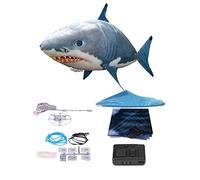 Juguetes de Control Remoto Tiburón, Pez Nadador Rc Animal Juguete Infrarrojo Rc Volar Globos de Aire Pez Juguete Regalos Fiesta Decoración Globo Juguete de Interior Se Cierne Y Flota(tiburón azul)