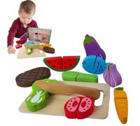 Juguetes de corte de frutas para - Juego Sensorial de Madera | Juguetes Interactivos para El Desarrollo de Habilidades Motrices Finas en