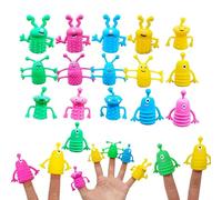 Juguetes De Dedo,16 Piezas De Goma Y Fidget - Títeres Dedo Infantiles para Contar Cuentos,para Hogar, Escuela, Aula, Viajes En Coche, Avión, Cumpleaños, Vacaciones Y