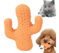 Juguetes de dentición para cachorros, juguetes chirriantes para perros con forma de cactus, masticar mascotas para limpiar los dientes y proteger la salud de perros y cachorros