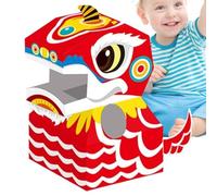 Juguetes de Dinosaurio de ensamblaje de cartón, Juguete de ensamblaje de Vestido de Dinosaurio de cartón | Kit de Montaje de para Disfraz de,Juguete de Aprendizaje de diseño de