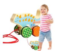 Juguetes de dinosaurio de madera, juguetes de cuerda de dinosaurio | Tanga para niños que arrastran juguetes de dinosaurio | Tanga-niños que arrastran juguetes de dinosaurio, juego para niñas y niños
